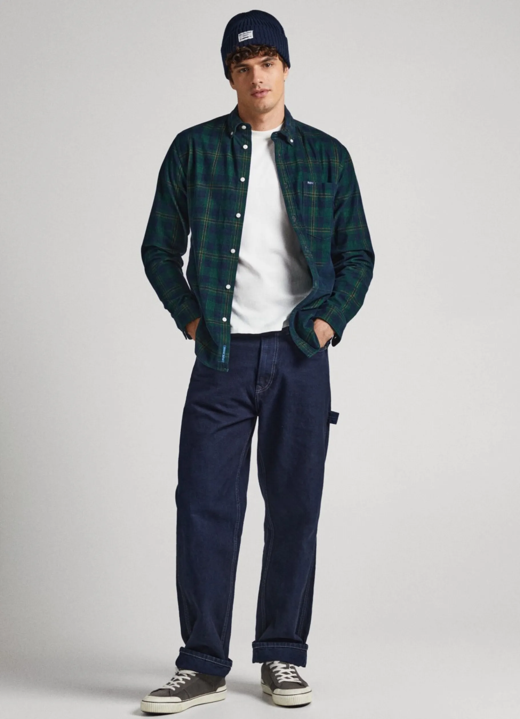 Men Pepe Jeans Checked Corduroy Shirt