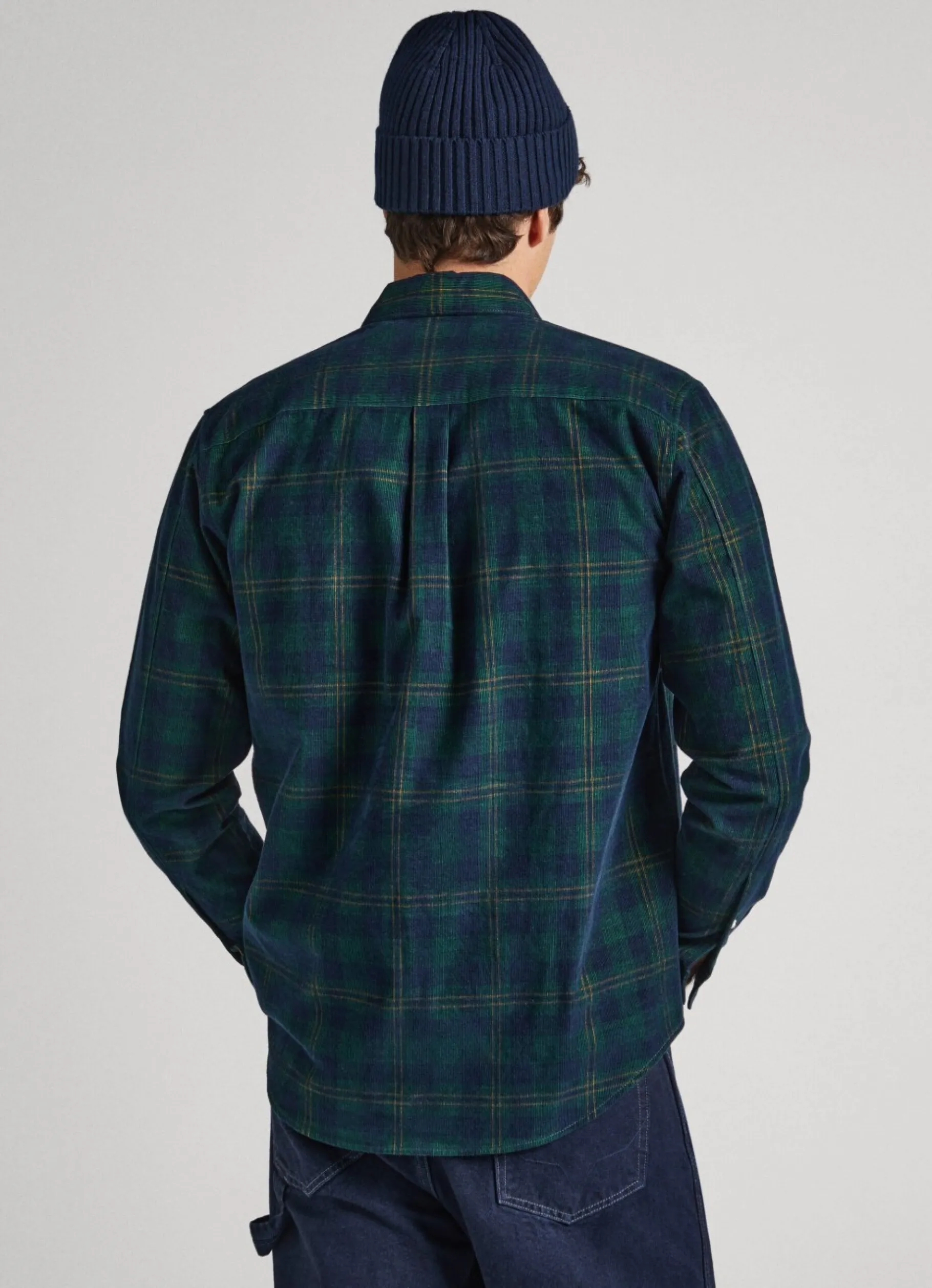 Men Pepe Jeans Checked Corduroy Shirt