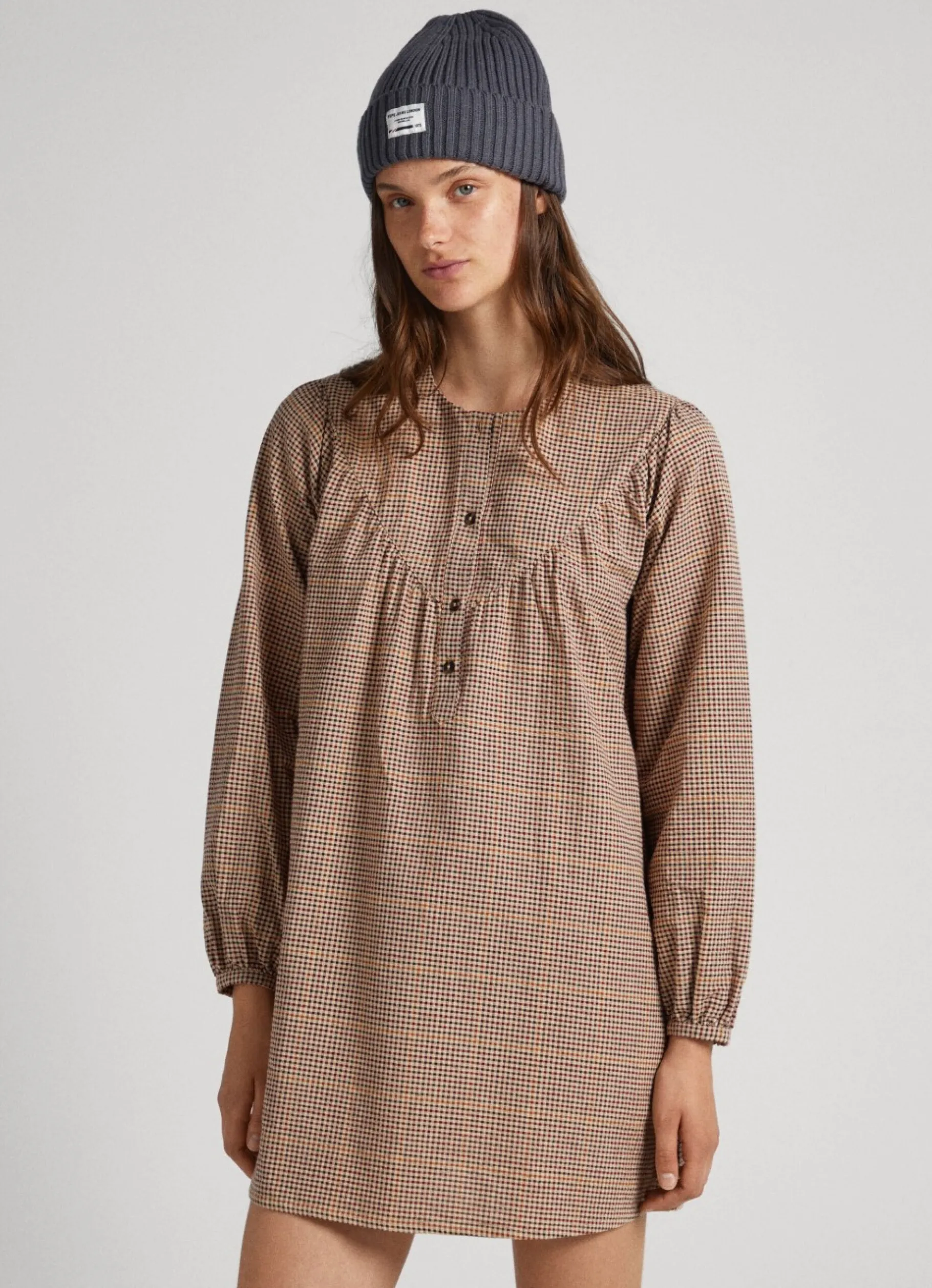 Women Pepe Jeans Checked Cotton Dress