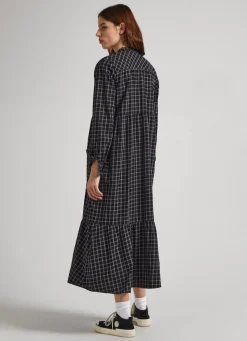 Women Pepe Jeans Checked Cotton Dress