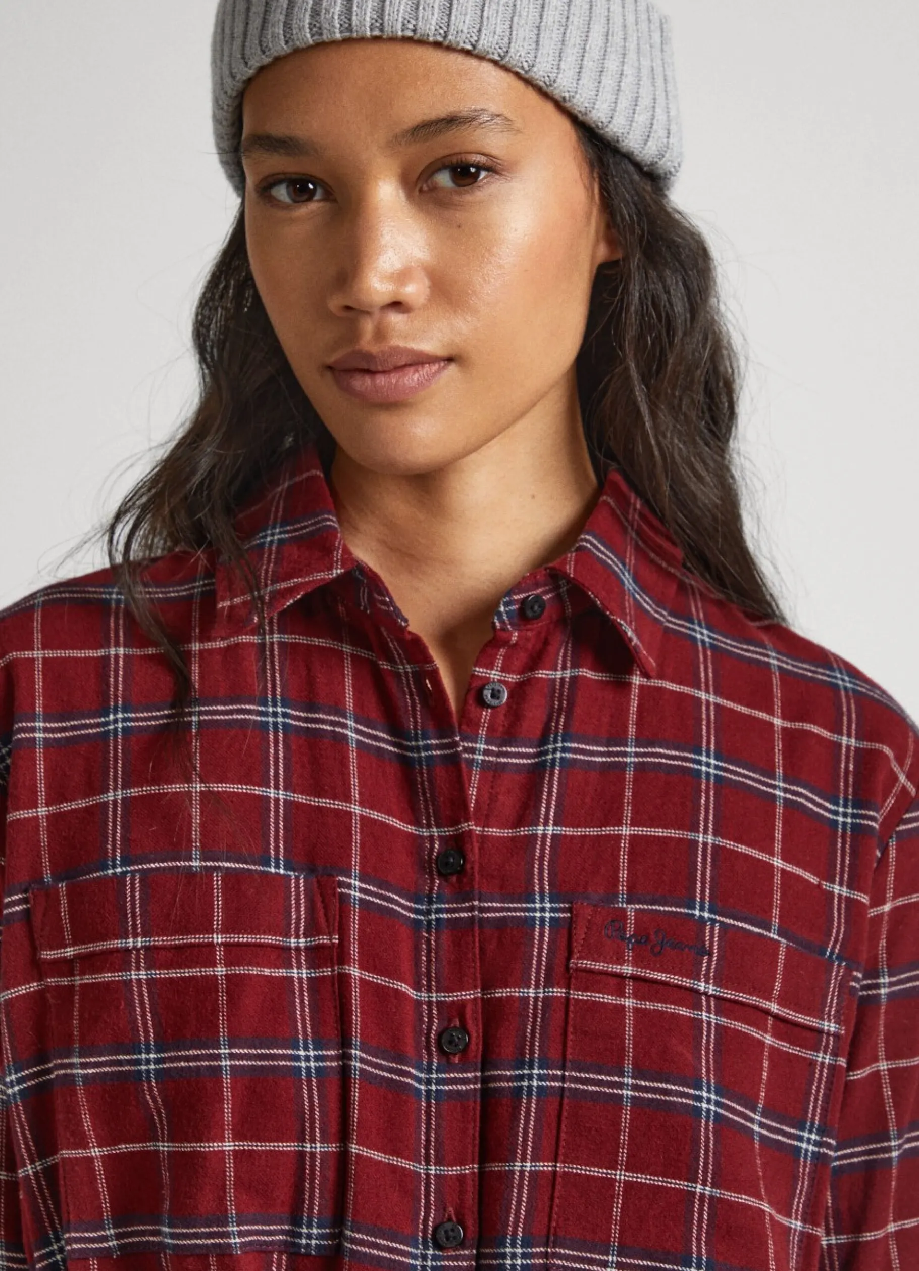 Women Pepe Jeans Checked Cotton Dress