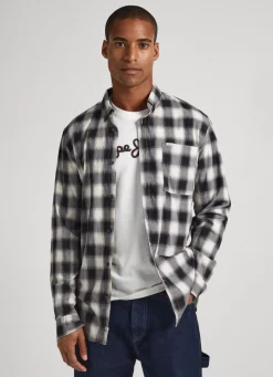 Men Pepe Jeans Checked Cotton Shirt