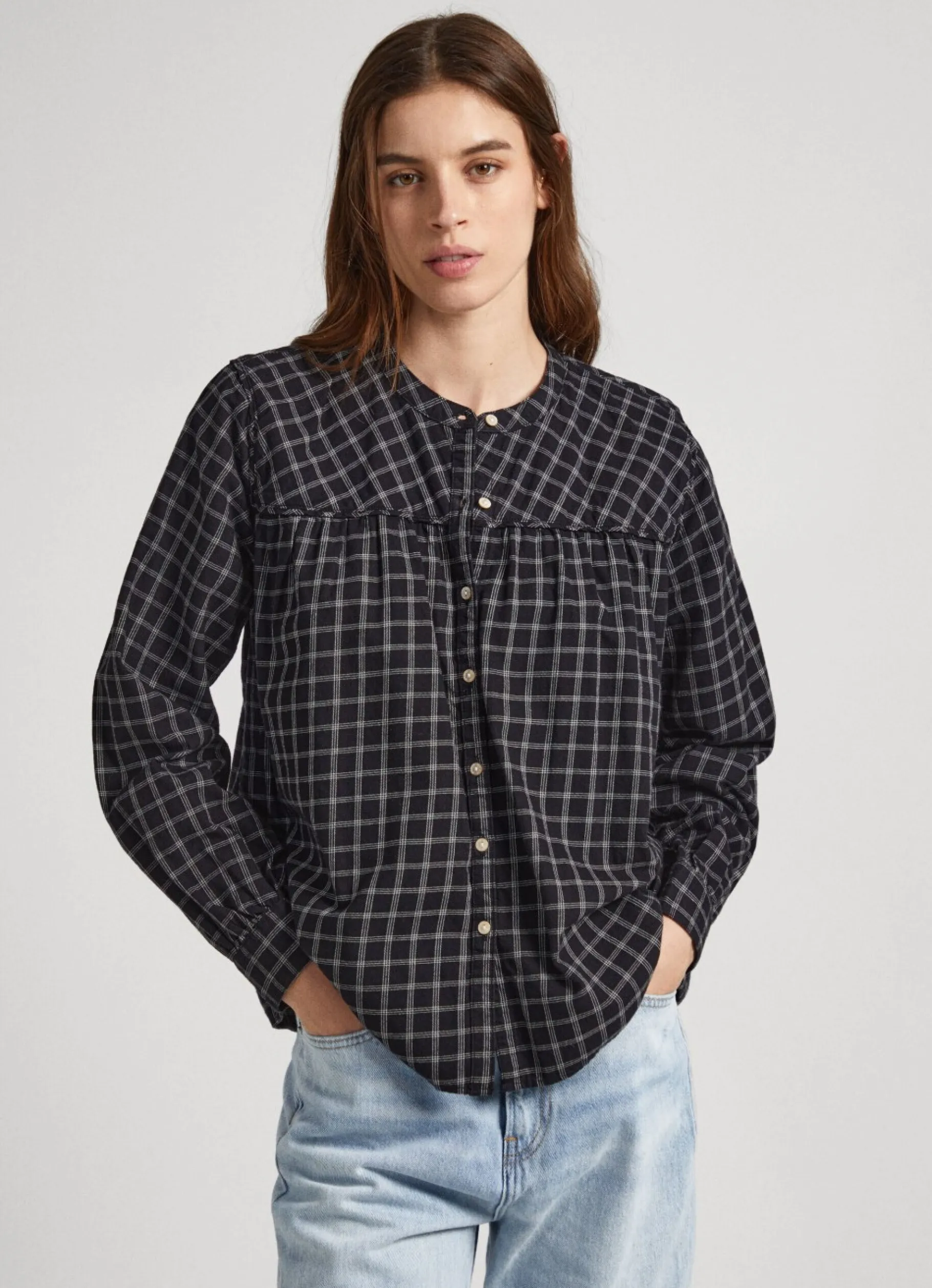 Women Pepe Jeans Checked Cotton Shirt