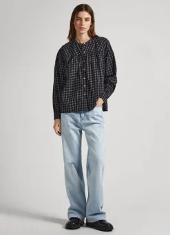 Women Pepe Jeans Checked Cotton Shirt