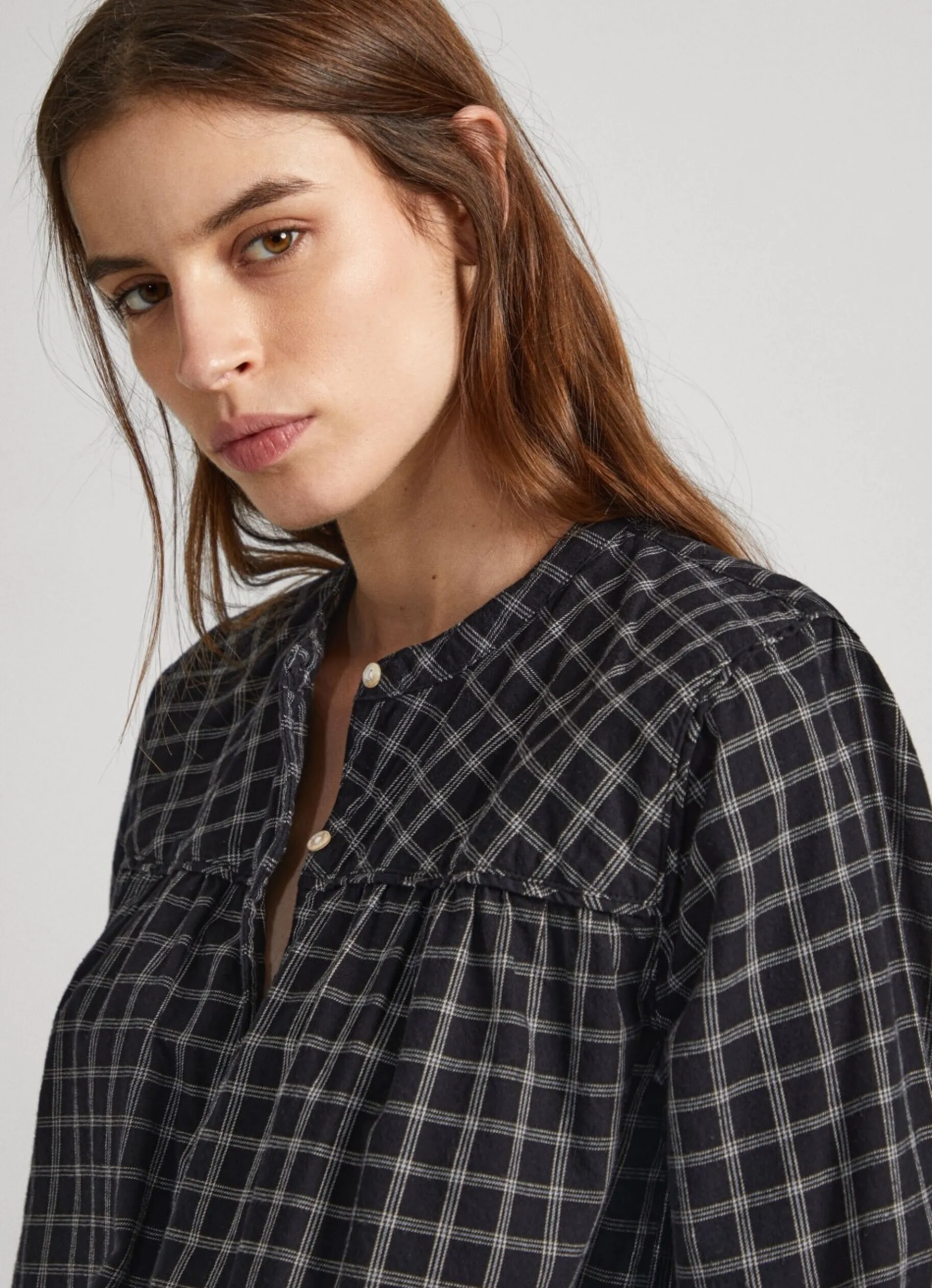 Women Pepe Jeans Checked Cotton Shirt