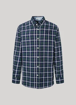 Men Pepe Jeans Checked Cotton Twill Shirt
