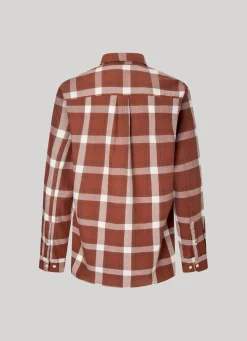 Men Pepe Jeans Checked Cotton Twill Shirt