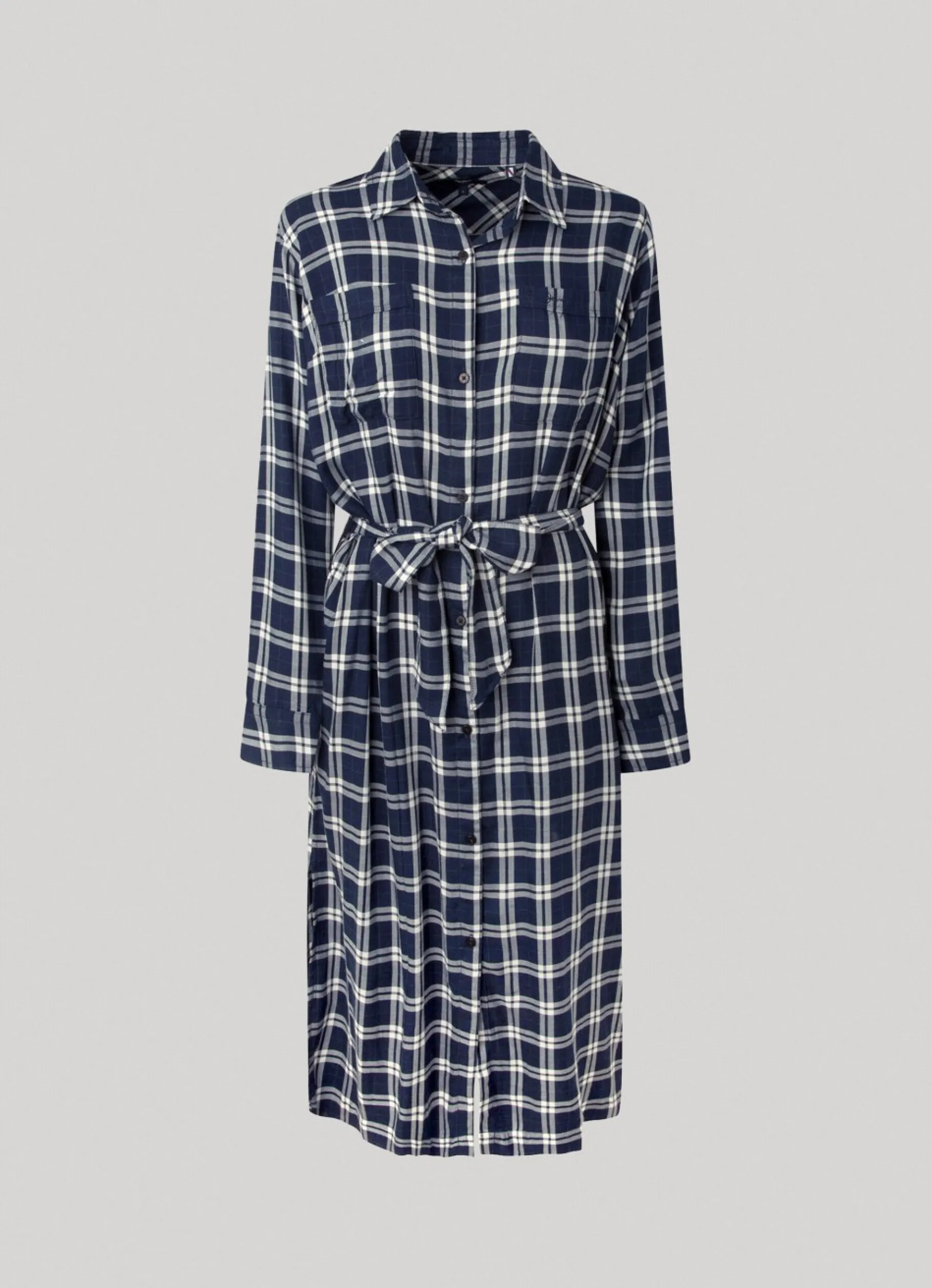 Women Pepe Jeans Checked Dress With Belt