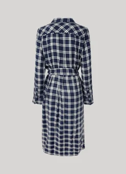 Women Pepe Jeans Checked Dress With Belt