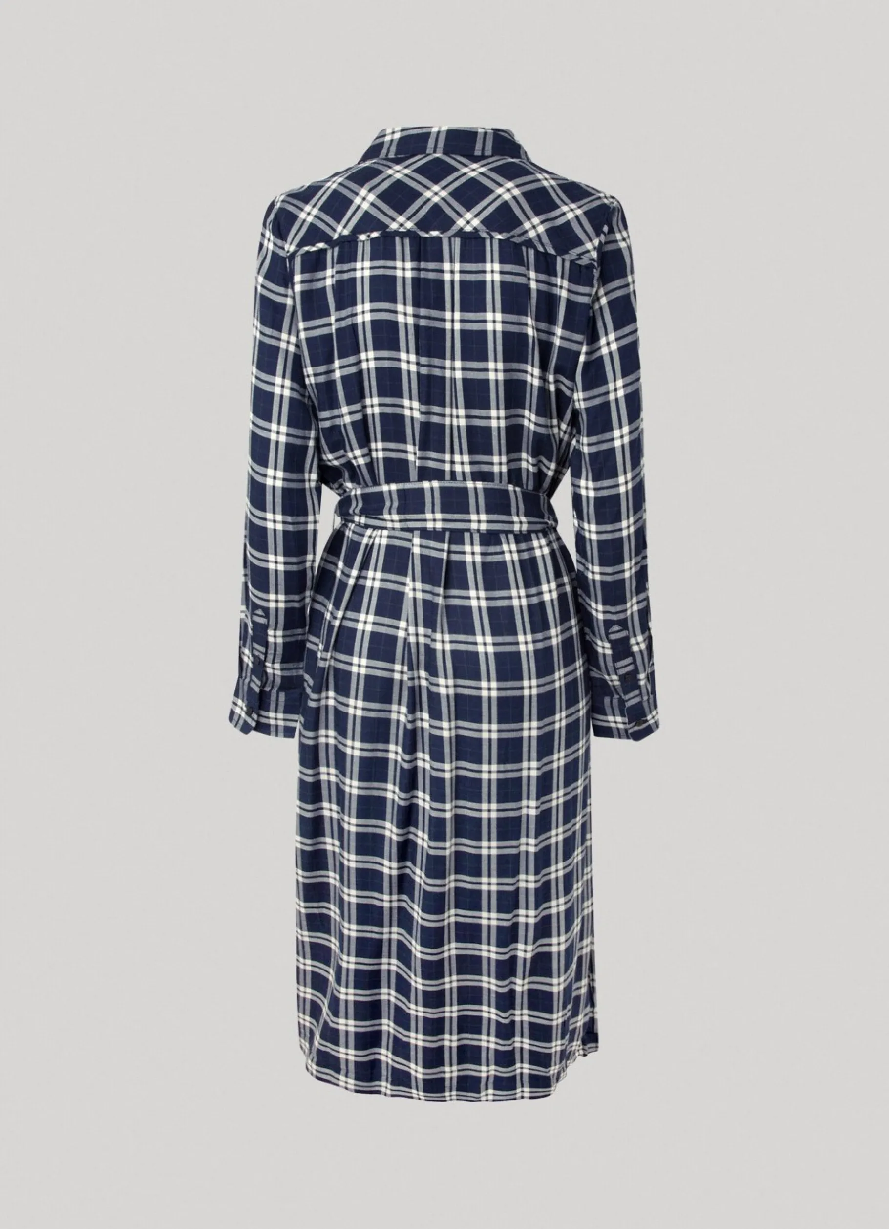 Women Pepe Jeans Checked Dress With Belt
