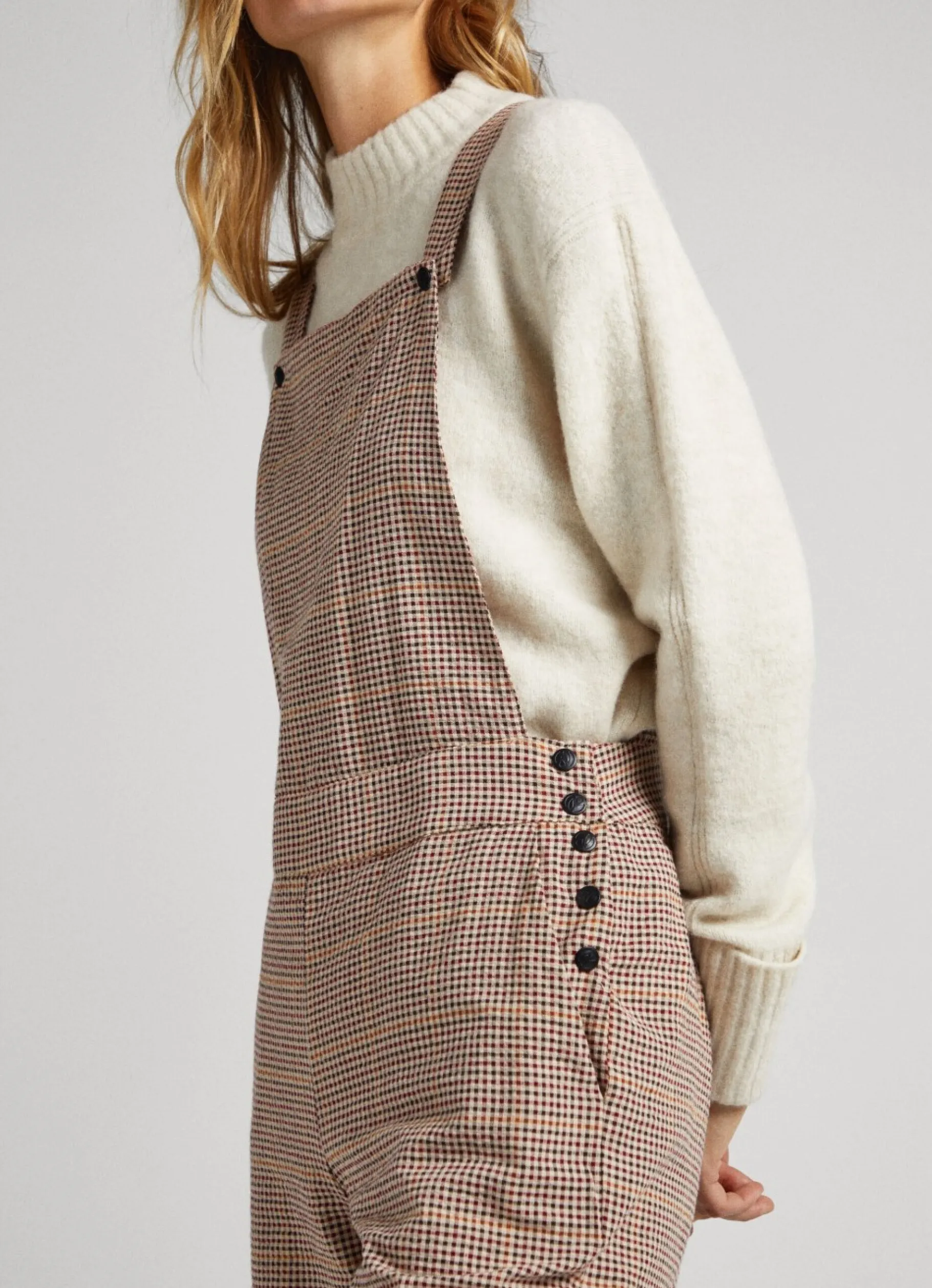 Women Pepe Jeans Checked Dungarees