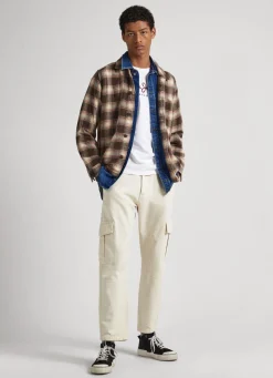 Men Pepe Jeans Checked Flannel Overshirt