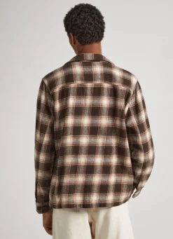 Men Pepe Jeans Checked Flannel Overshirt