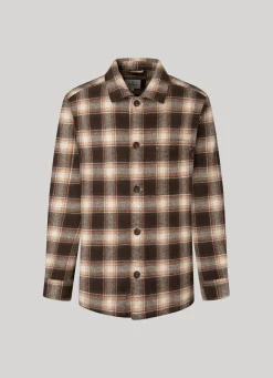 Men Pepe Jeans Checked Flannel Overshirt