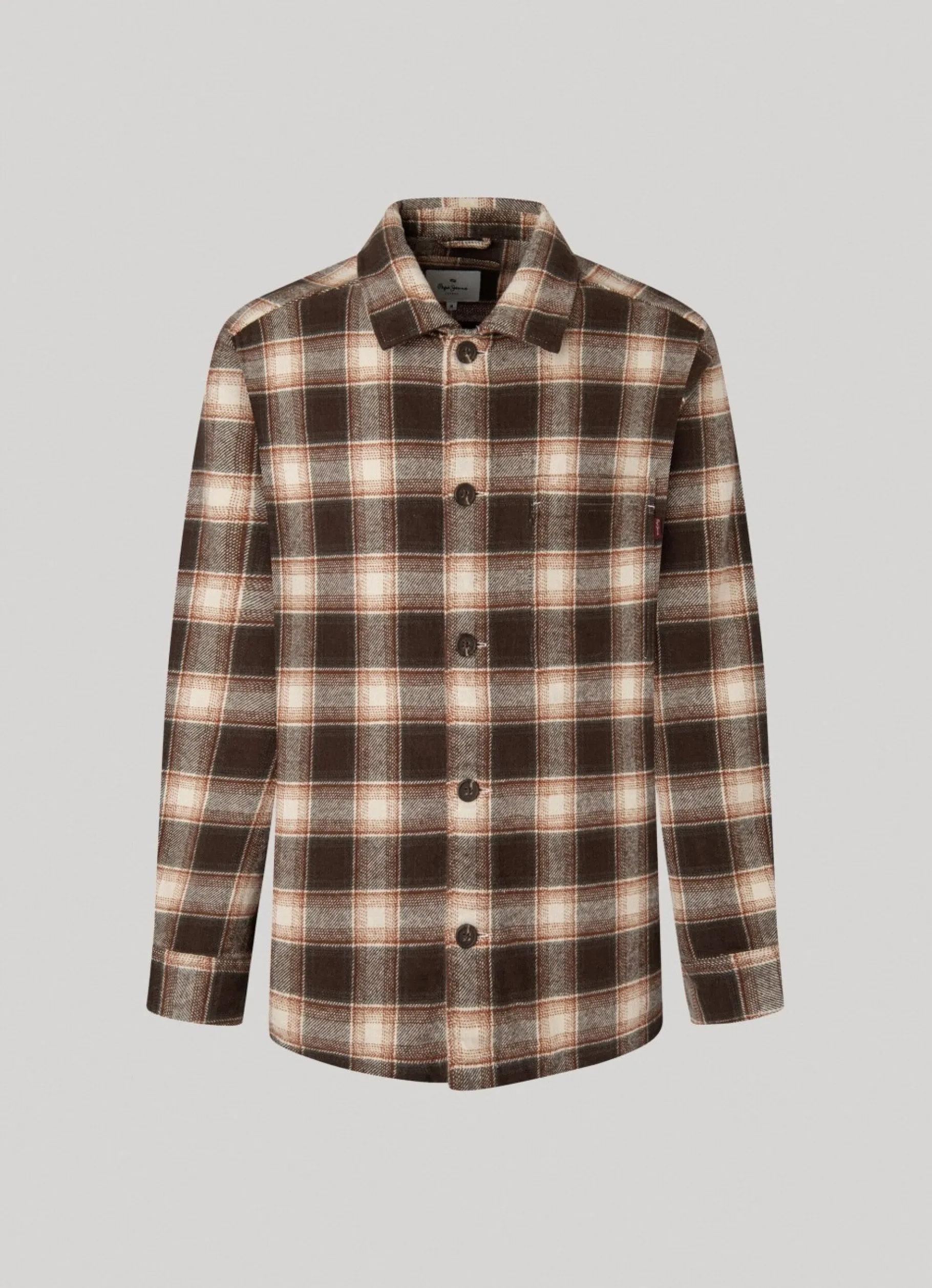 Men Pepe Jeans Checked Flannel Overshirt