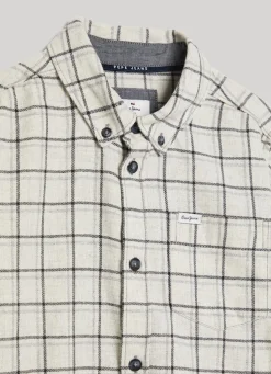 Boy Pepe Jeans Checked Melange Shirt