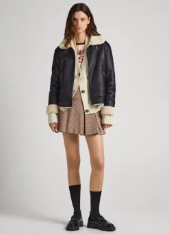Women Pepe Jeans Checked Pleated Skirt