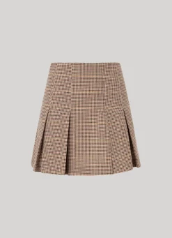 Women Pepe Jeans Checked Pleated Skirt