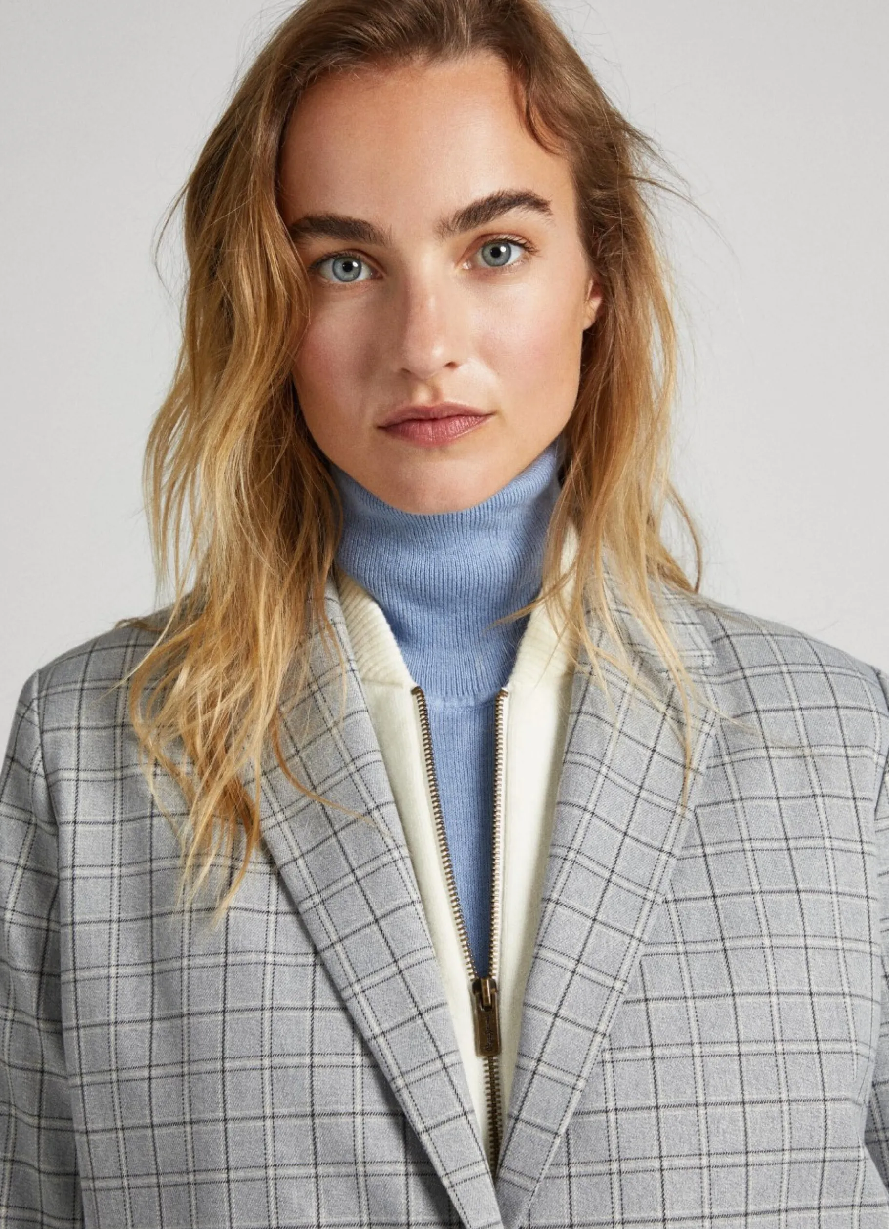Women Pepe Jeans Checked Twill Blazer