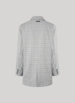 Women Pepe Jeans Checked Twill Blazer