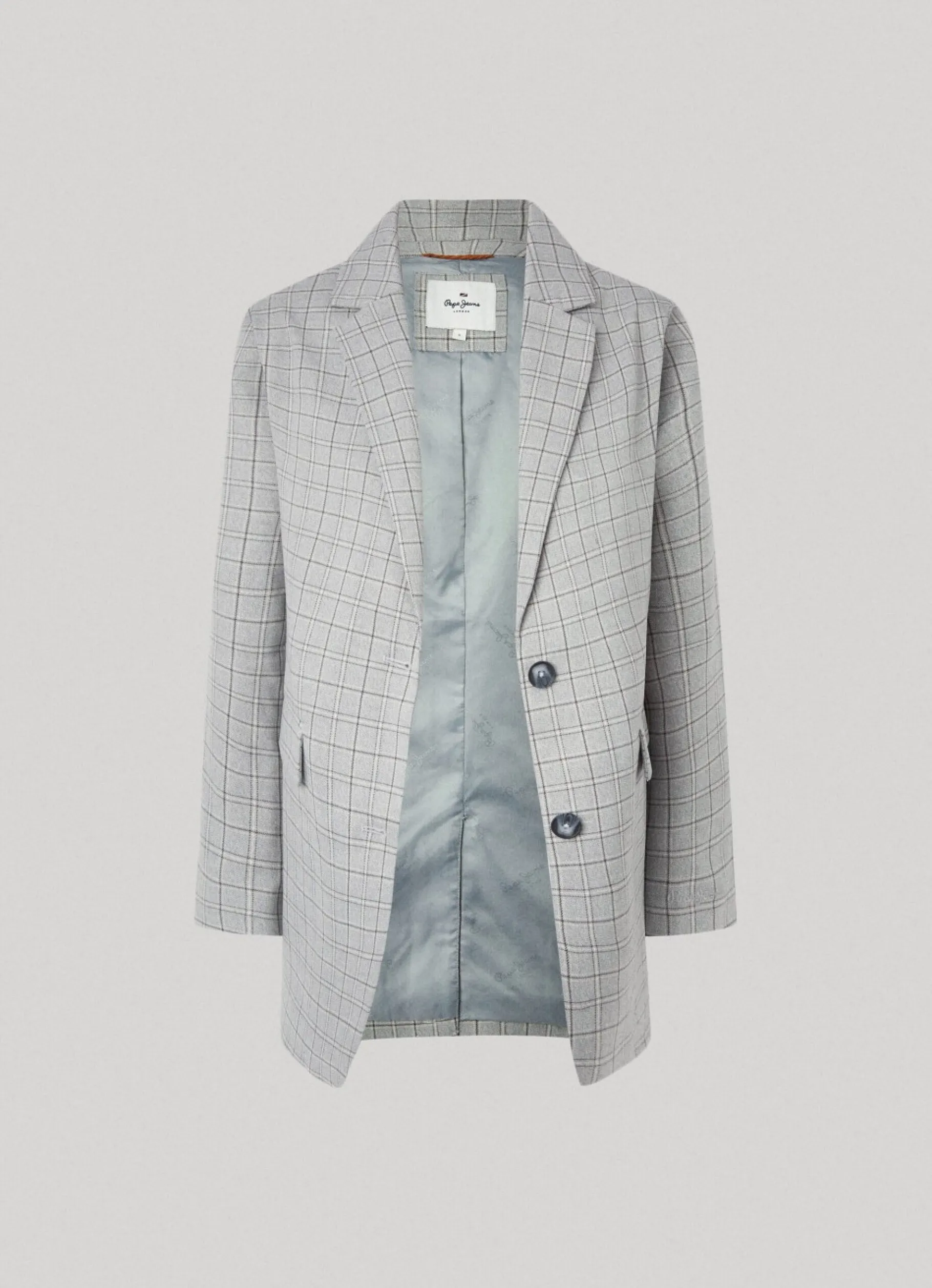 Women Pepe Jeans Checked Twill Blazer