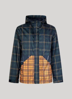 Men Pepe Jeans Checked Waterproof Anorak