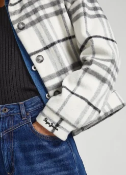 Women Pepe Jeans Checked Wool Jacket