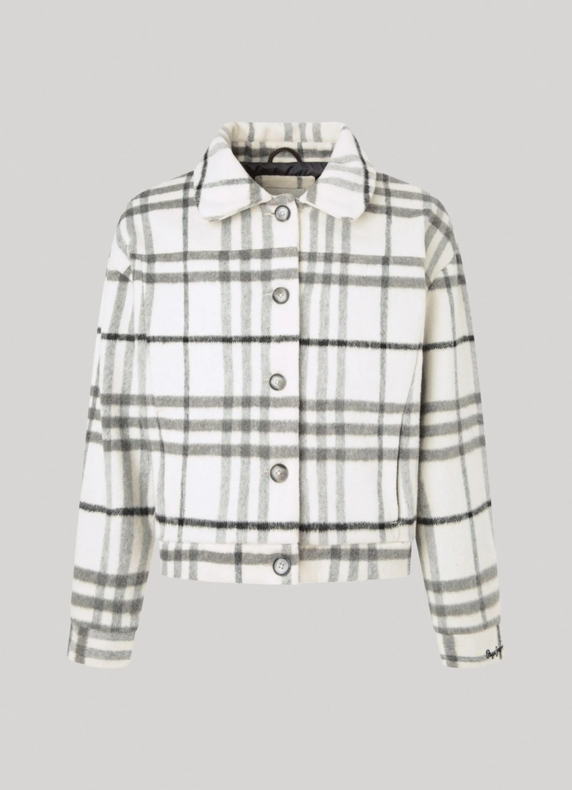 Women Pepe Jeans Checked Wool Jacket