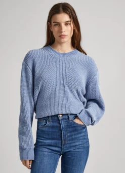 Women Pepe Jeans Chenille Crew Neck Knit