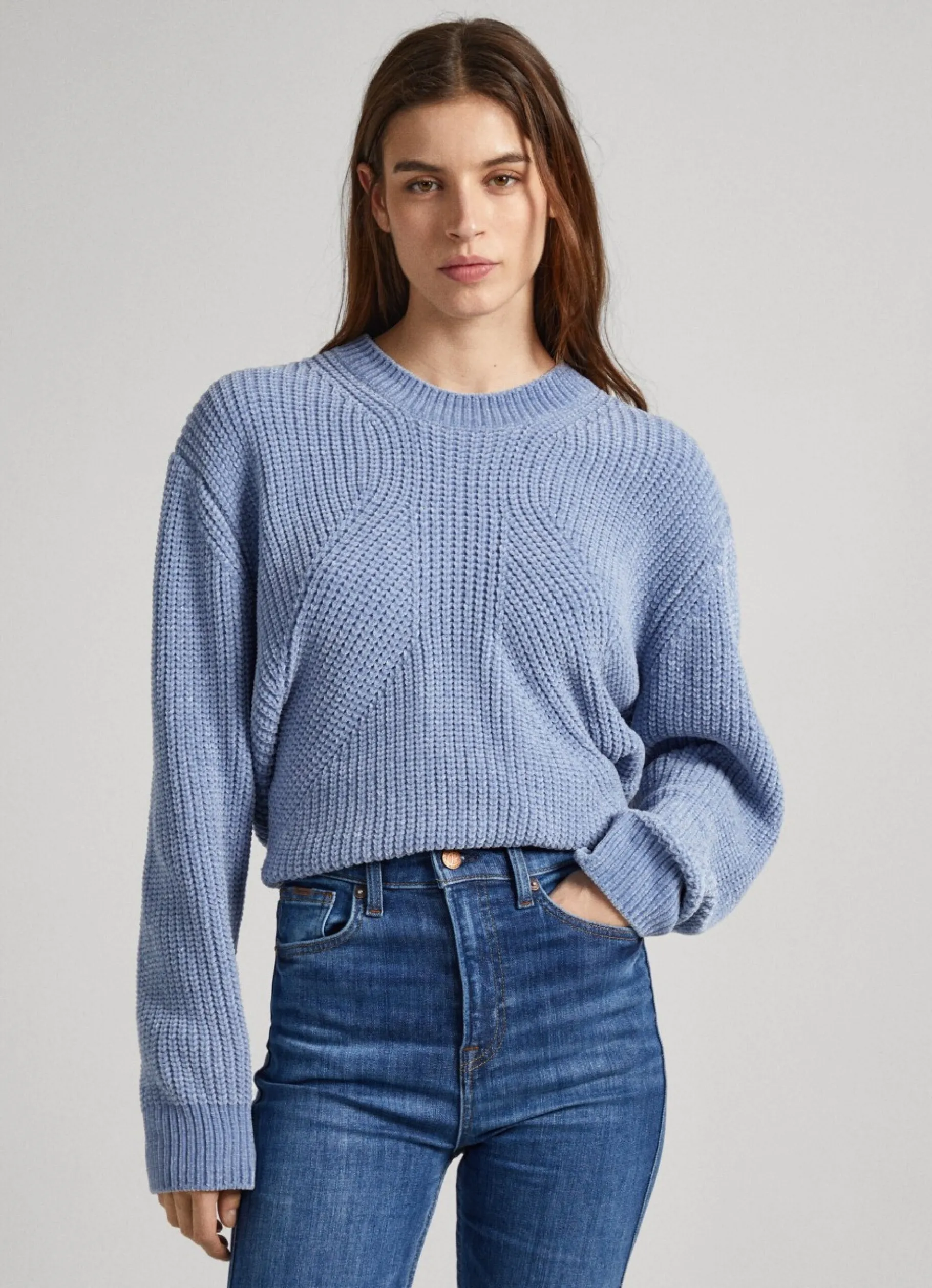 Women Pepe Jeans Chenille Crew Neck Knit