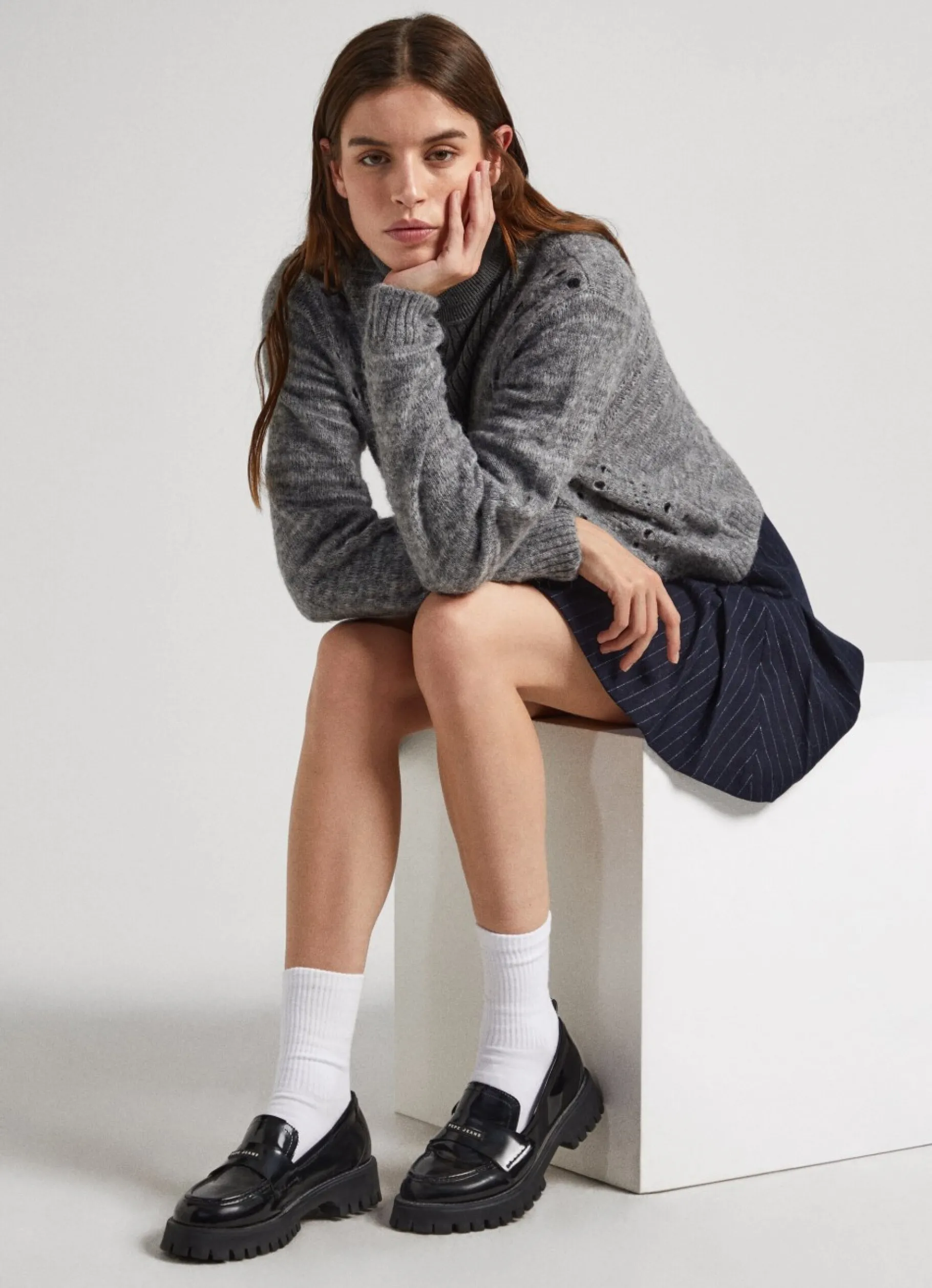 Women Pepe Jeans Chunky Loafers With Notched Sole