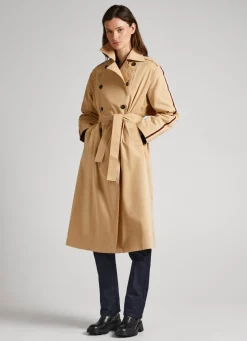 Women Pepe Jeans Classic Relaxed Fit Trench Coat