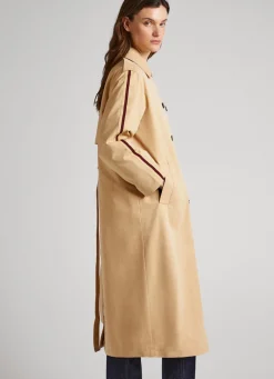 Women Pepe Jeans Classic Relaxed Fit Trench Coat