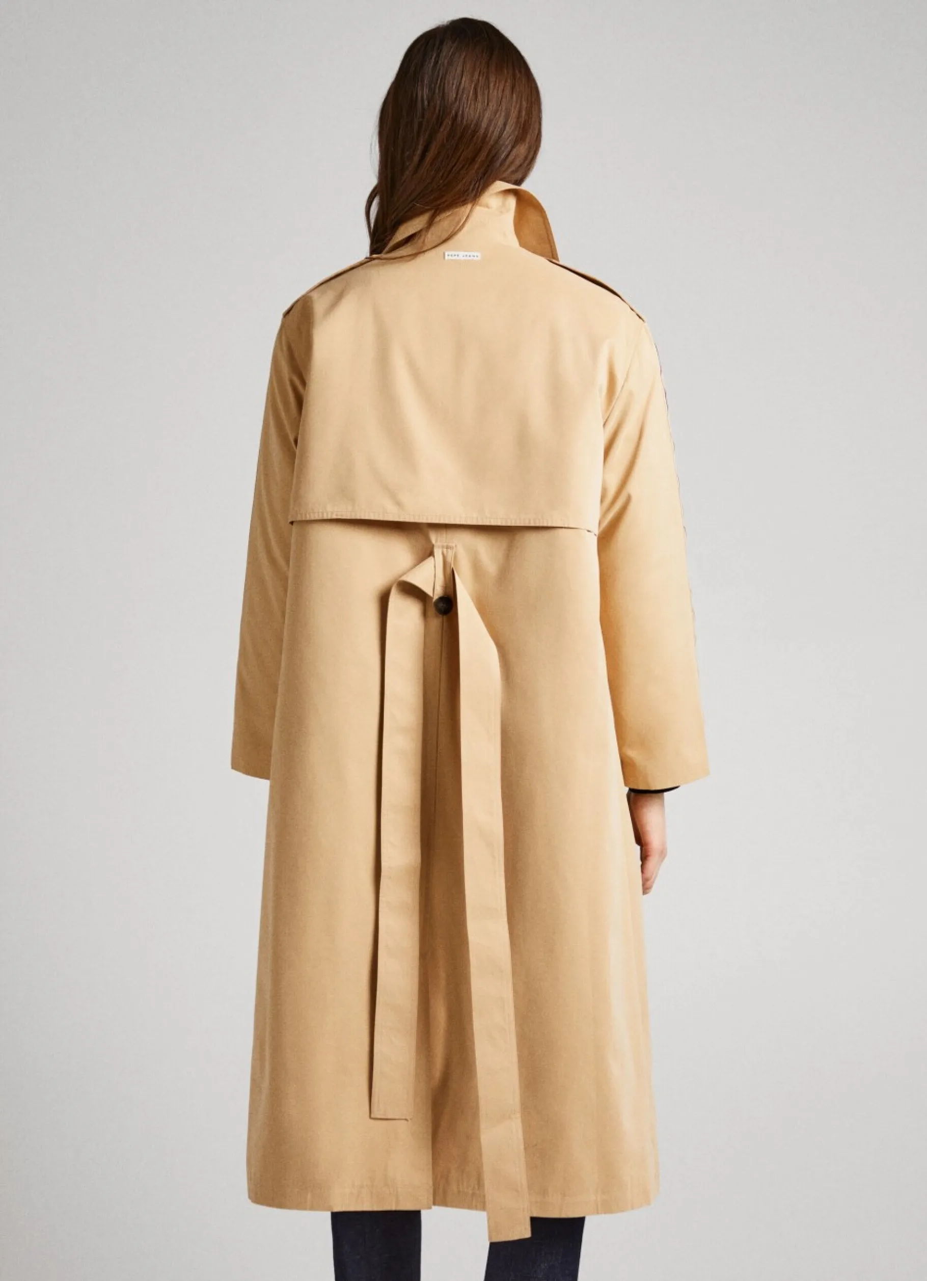 Women Pepe Jeans Classic Relaxed Fit Trench Coat