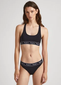 Women Pepe Jeans Classic Thong With Printed Logo