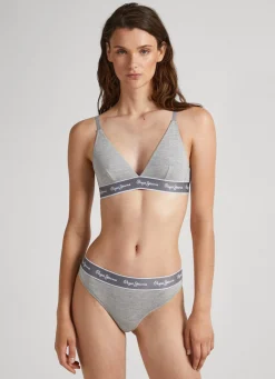 Women Pepe Jeans Classic Thong With Printed Logo
