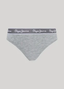 Women Pepe Jeans Classic Thong With Printed Logo