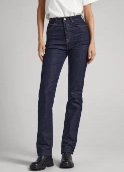 Women Pepe Jeans Cleo Straight Fit High-Rise Jeans