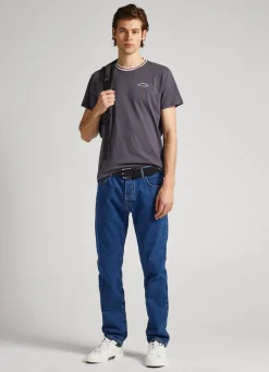 Men Pepe Jeans Collar Trim T-Shirt