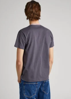 Men Pepe Jeans Collar Trim T-Shirt