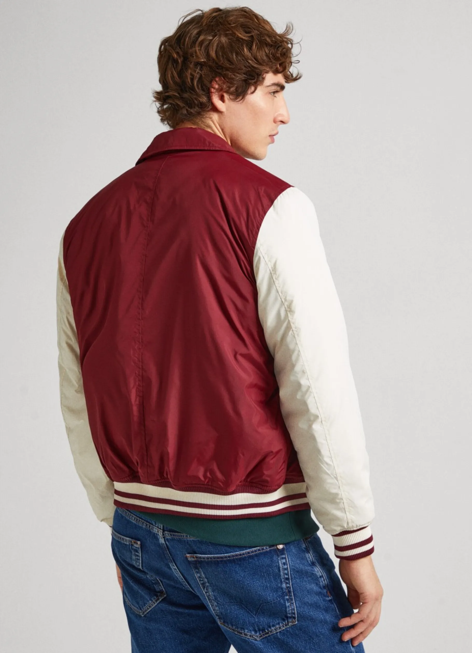 Men Pepe Jeans Collegiate Bomber Jacket