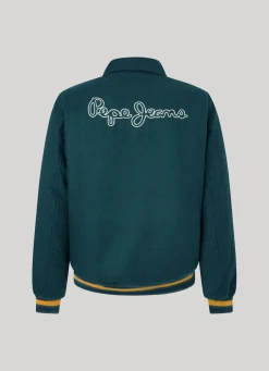 Men Pepe Jeans Collegiate Bomber Jacket