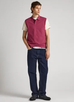 Men Pepe Jeans Color Block Pique Polo Shirt