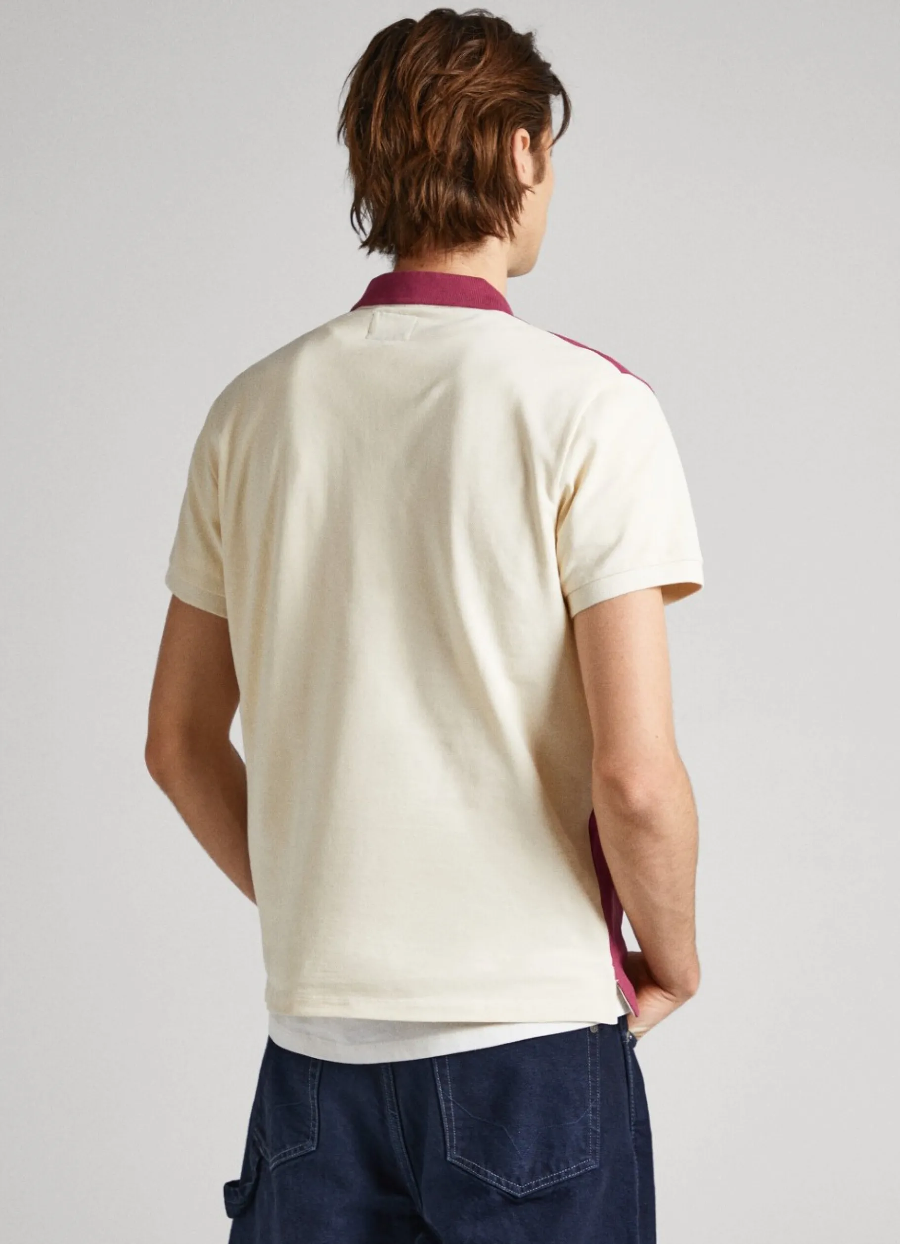Men Pepe Jeans Color Block Pique Polo Shirt