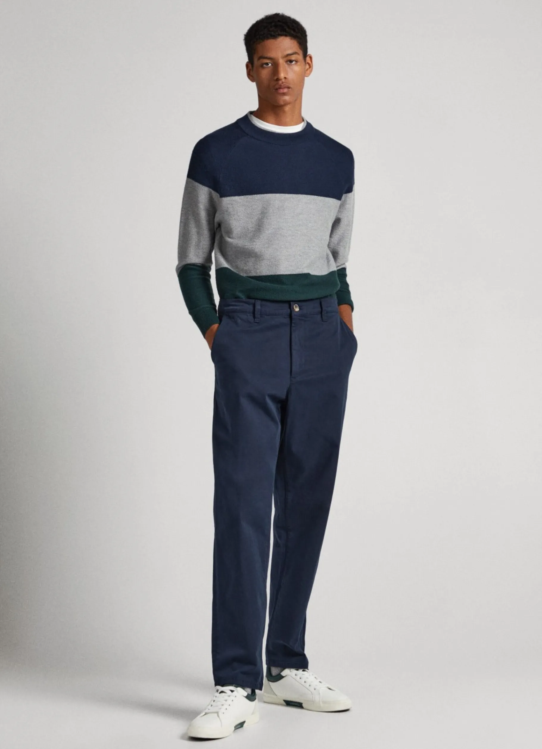 Men Pepe Jeans Colour Block Cotton Sweatshirt