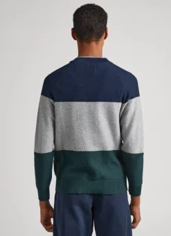 Men Pepe Jeans Colour Block Cotton Sweatshirt