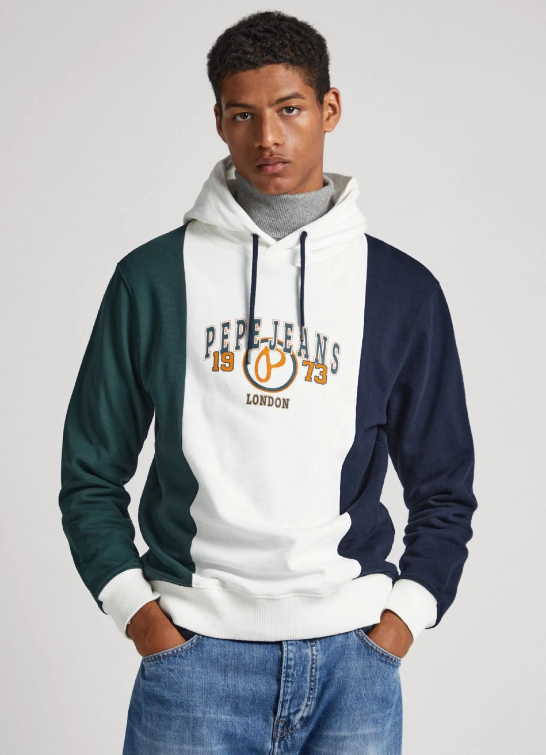 Men Pepe Jeans Colour Block Hoodie