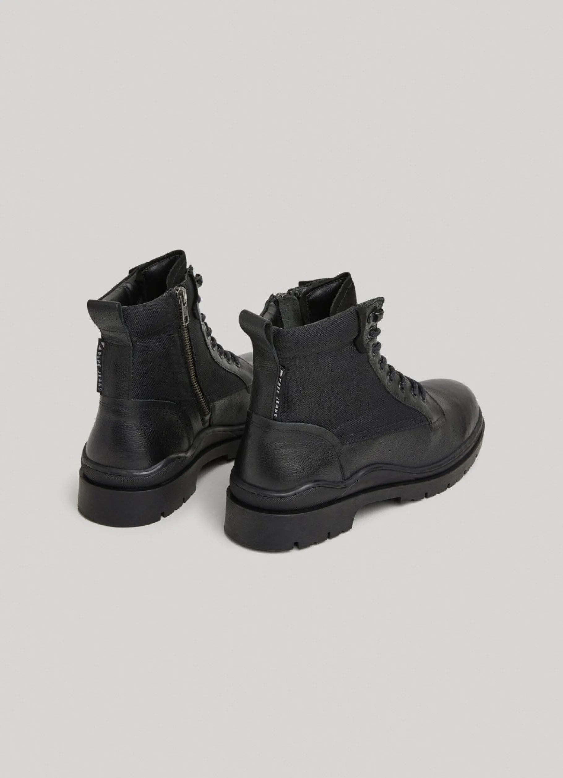 Men Pepe Jeans Combined Fabric Utility Boots