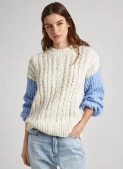 Women Pepe Jeans Contrast Sleeve Knit