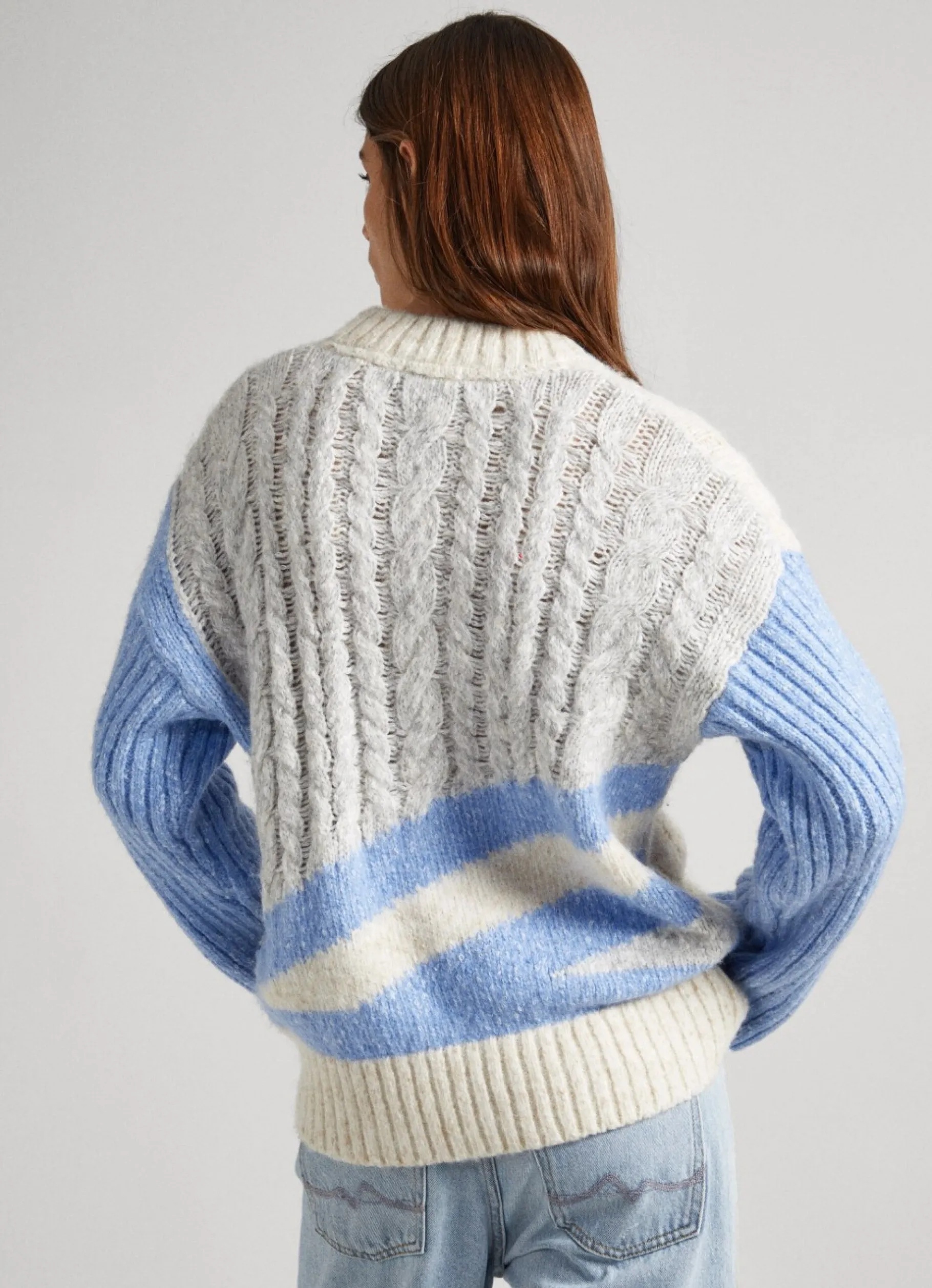 Women Pepe Jeans Contrast Sleeve Knit